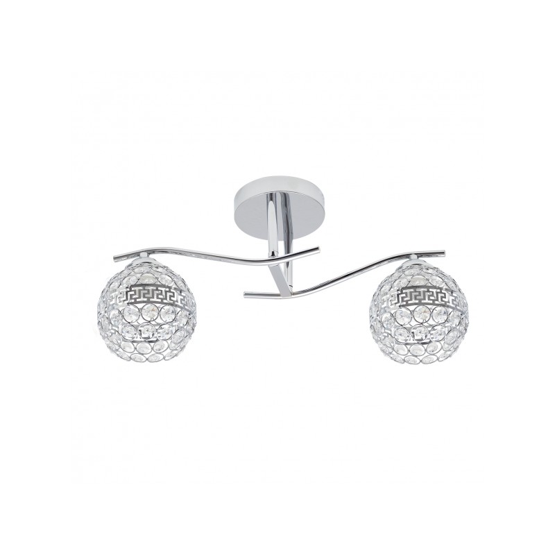 Plafón Nemes cromo 2 x LED E27 Fabrilamp